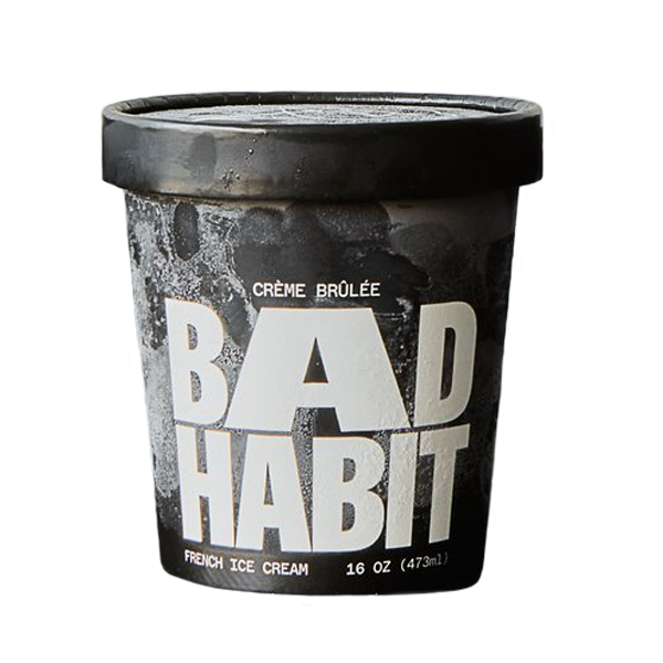 Bad Habit brand ice cream pint
