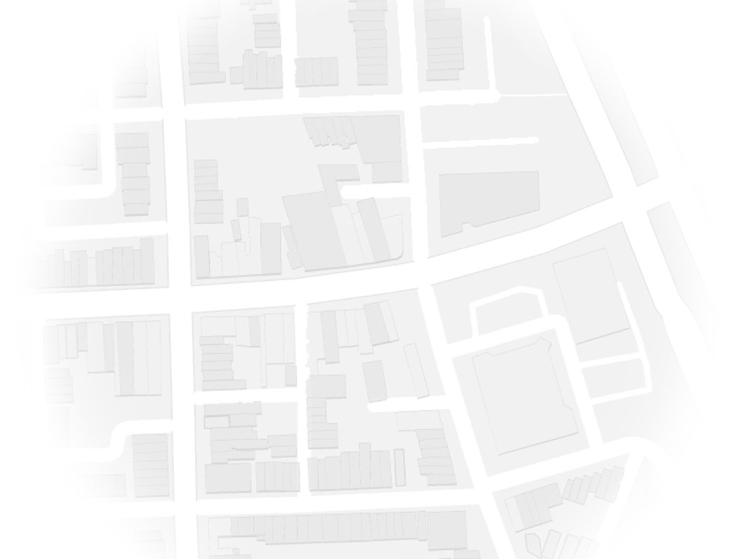 Stylized black and white map of Pigtown, Baltimore.